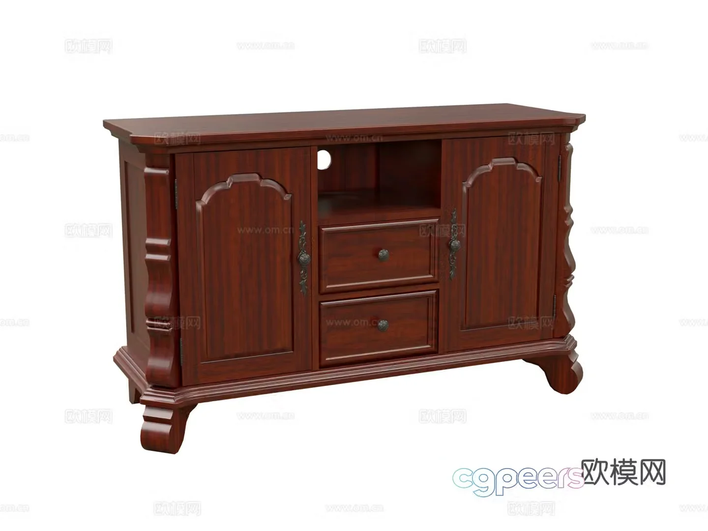 American TV cabinet 3D model