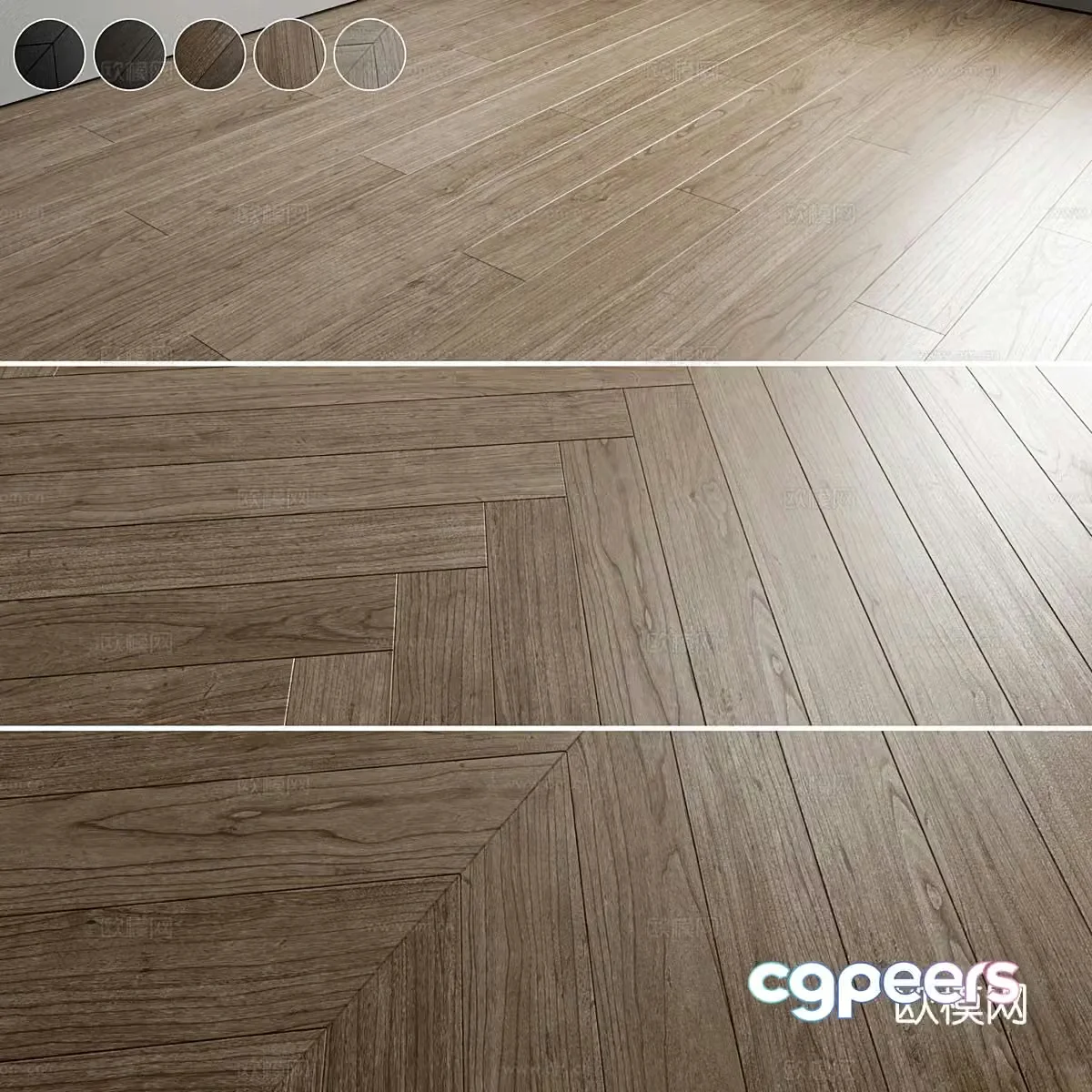 Solid wood flooring Wood flooring 3d model