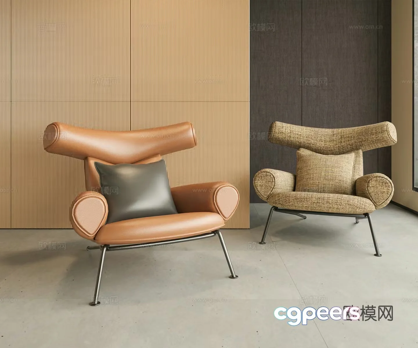 Modern Italian casual chair 3d model