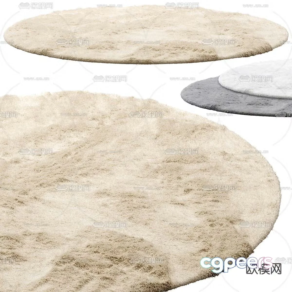 3d model of circular carpet