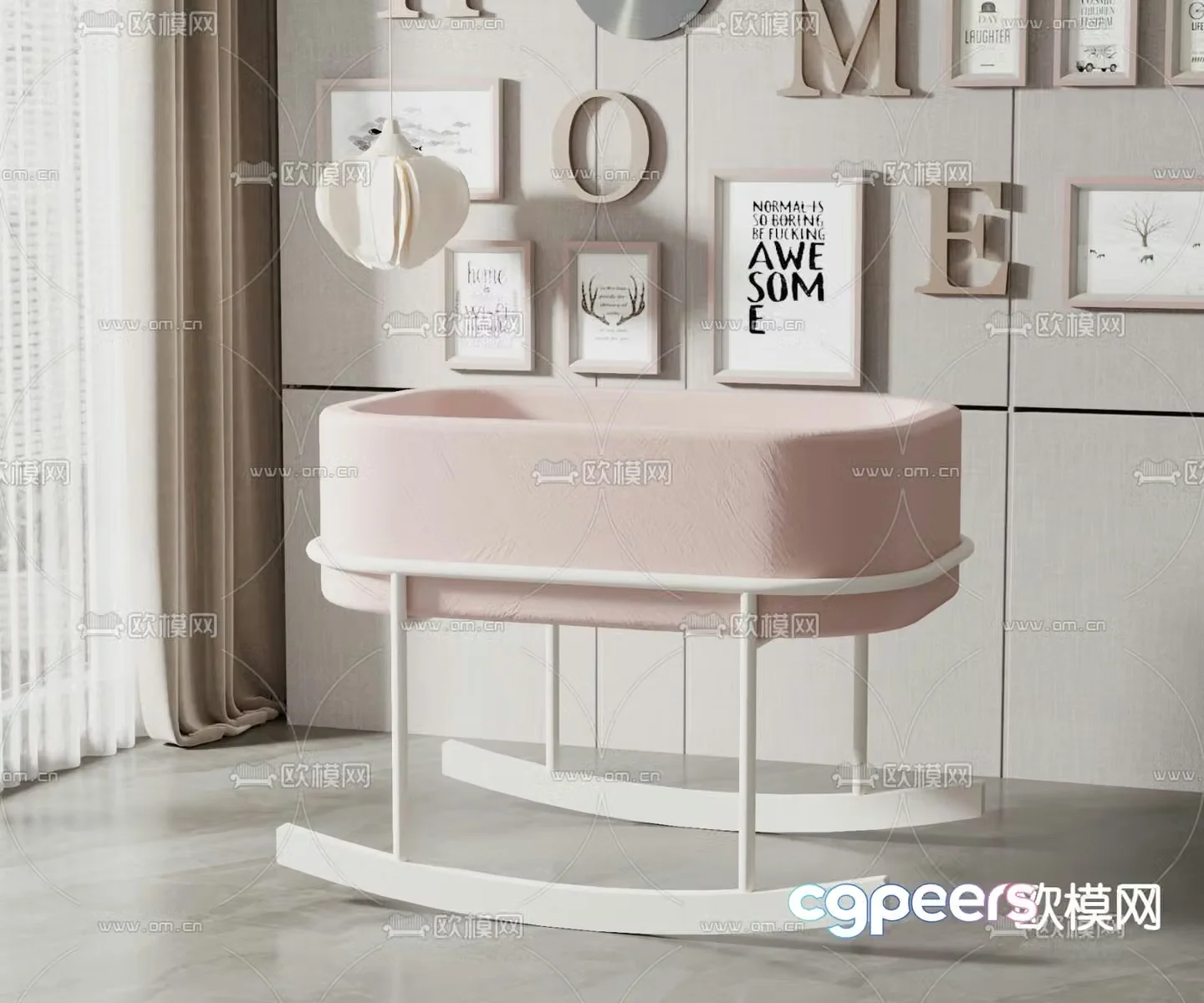 Modern baby rocker 3d model