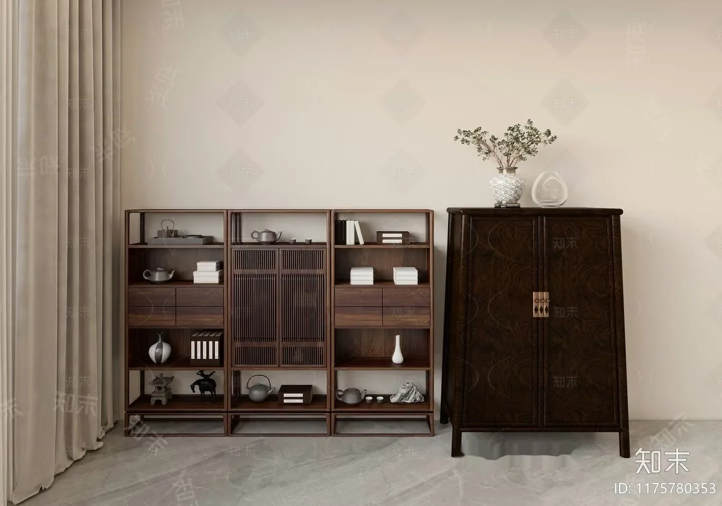Modern Wooden Furniture 3D Model – 5688 – VRAY Render