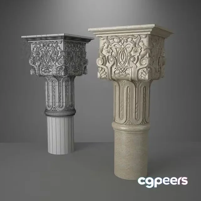 3ds Max Free – small caps in the Moorish style