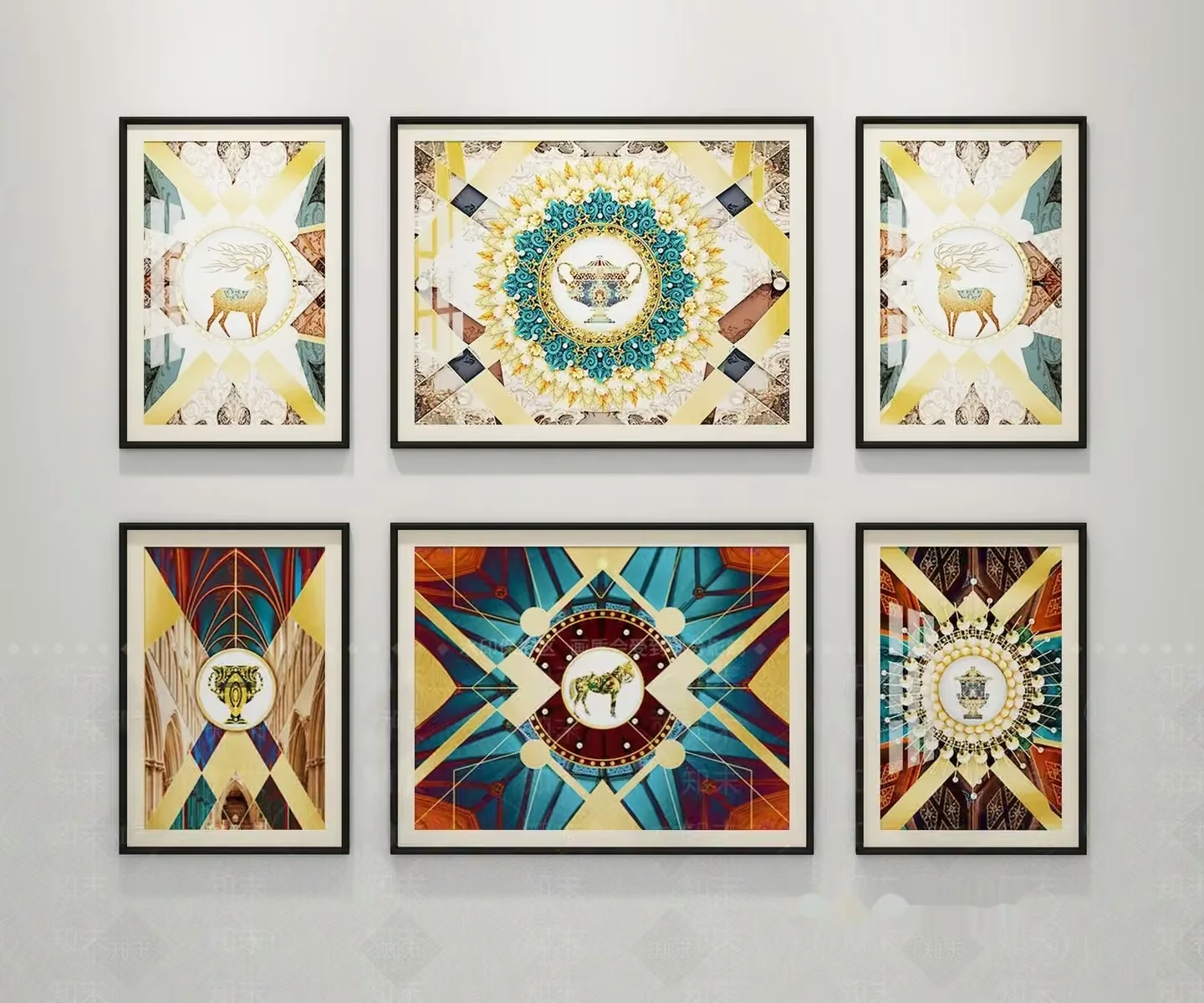 Abstract Art Prints 3D Model – 2268 – VRAY Render