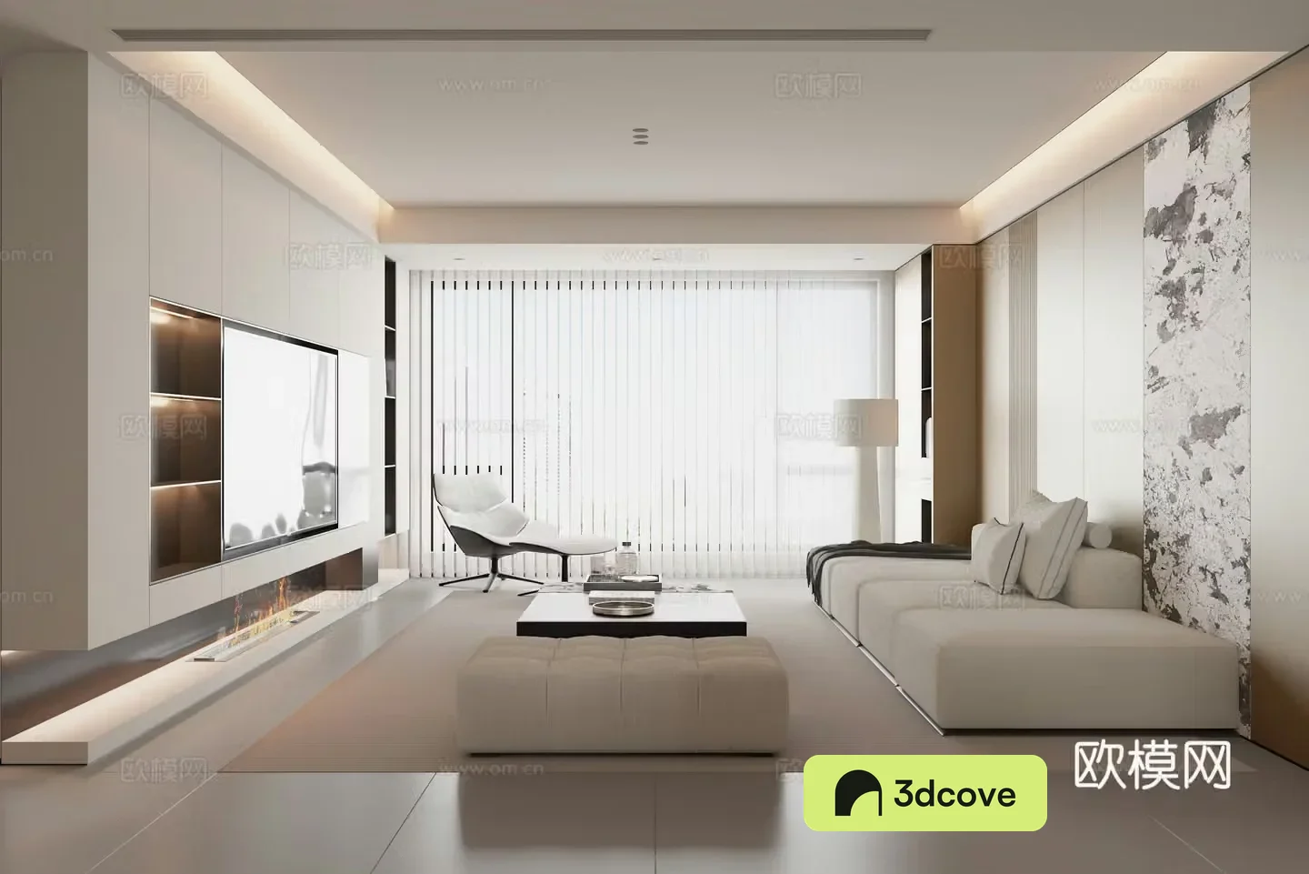 Modern minimalist living room
