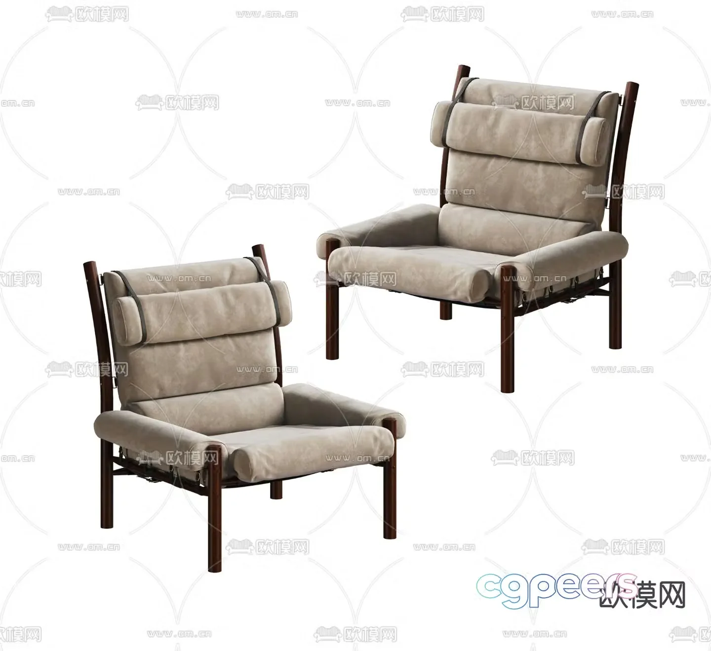 Modern single chair 3d model