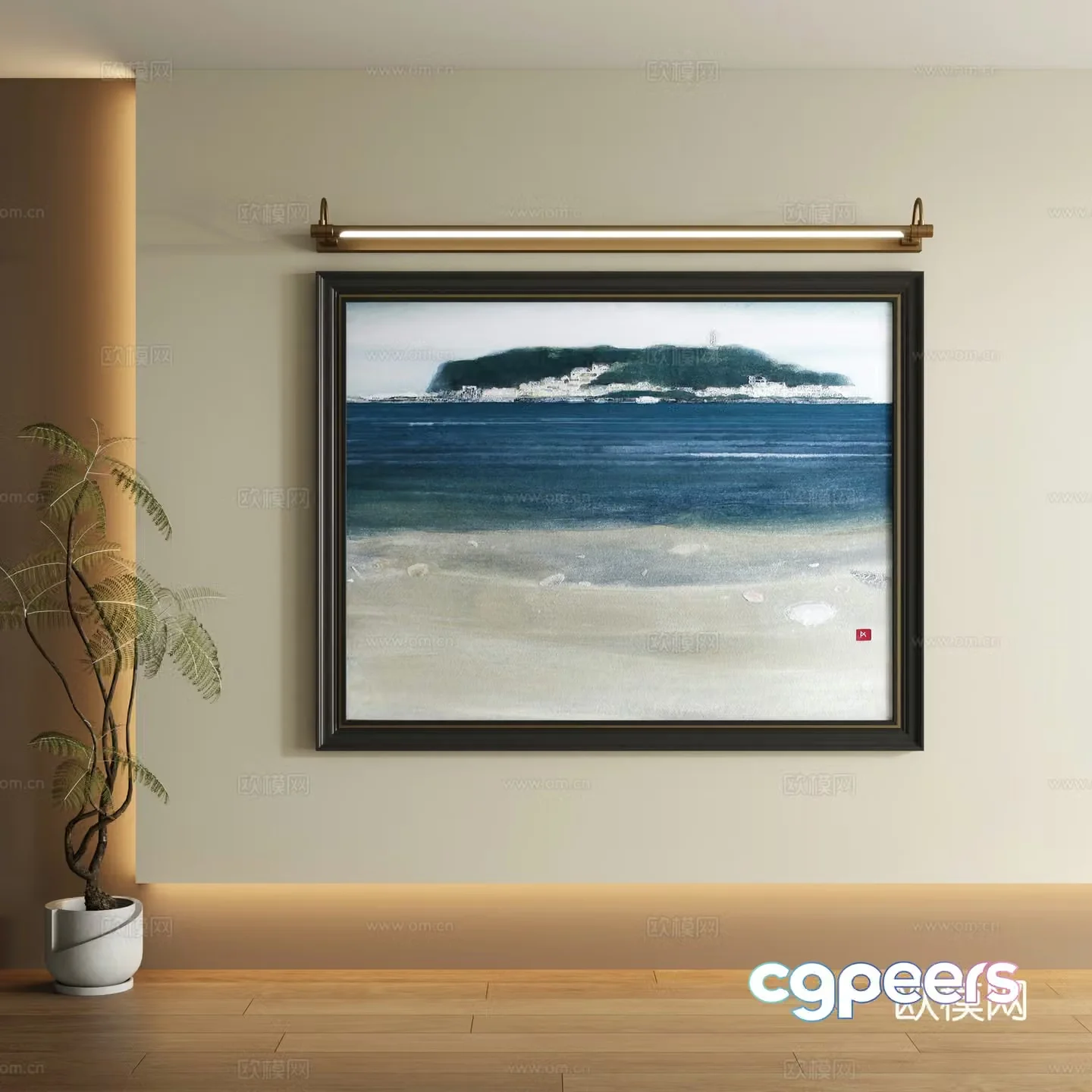 Modern decorative painting 3d model
