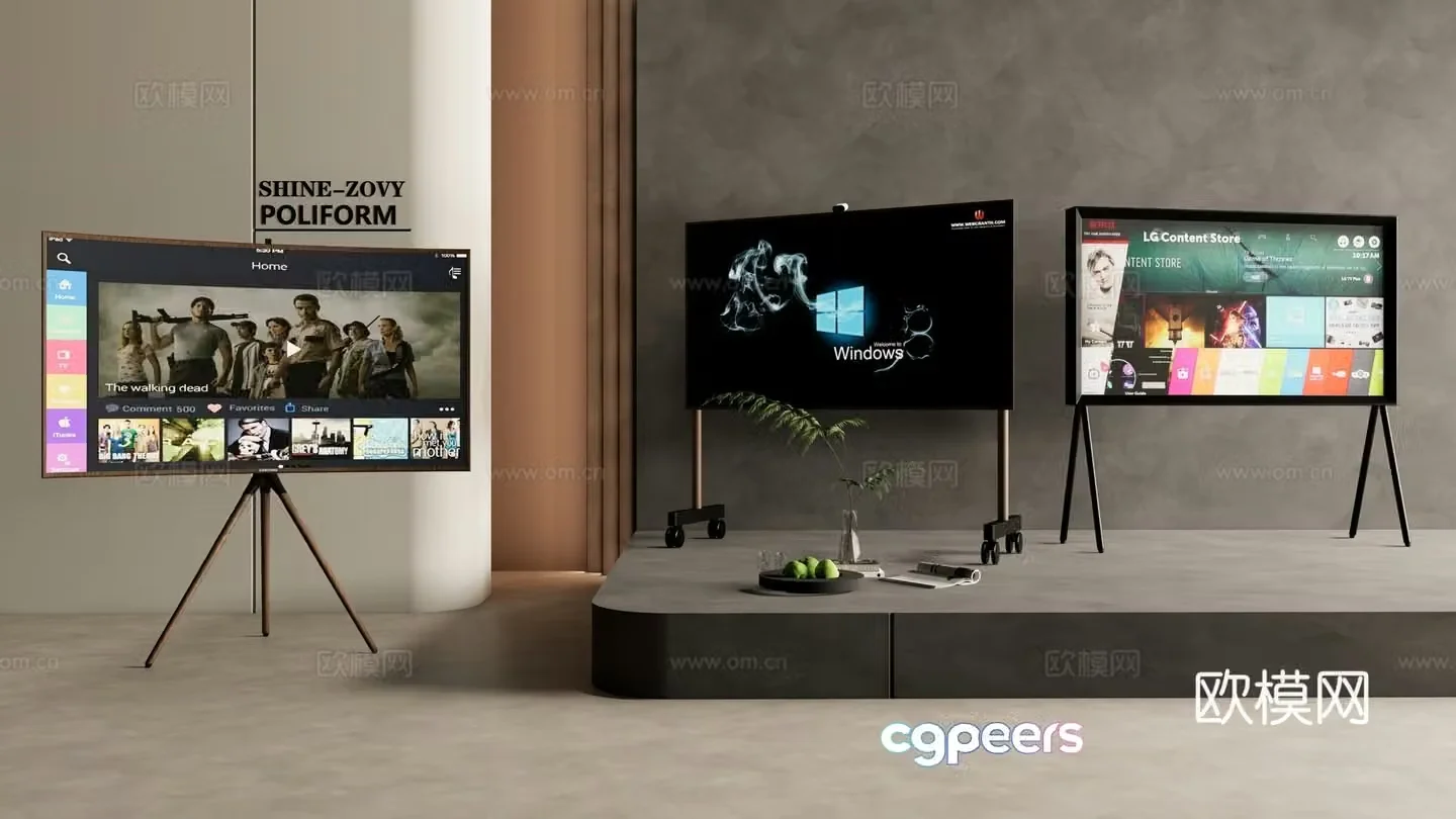 Modern stand tv mobile tv 3d model
