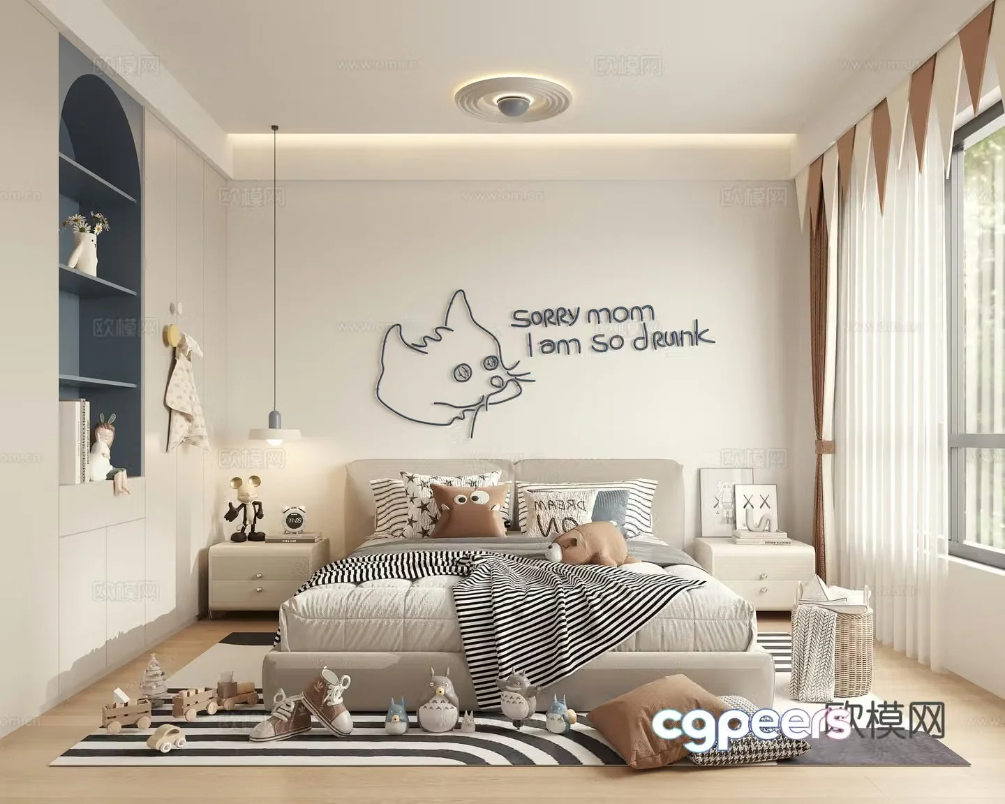 Children’s room boy’s room 3d model