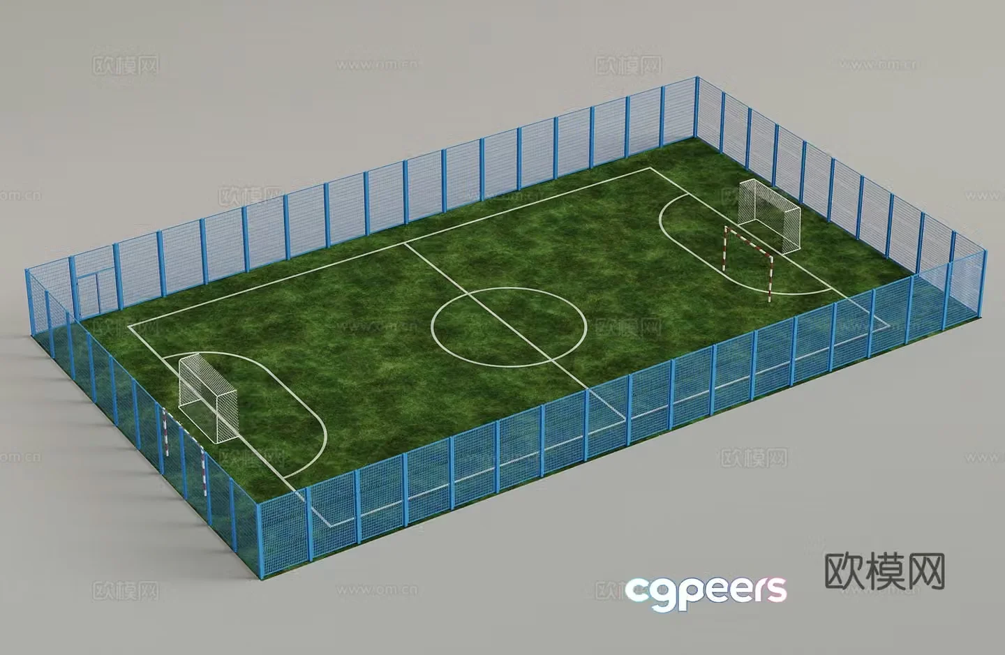Modern basketball court 3d model