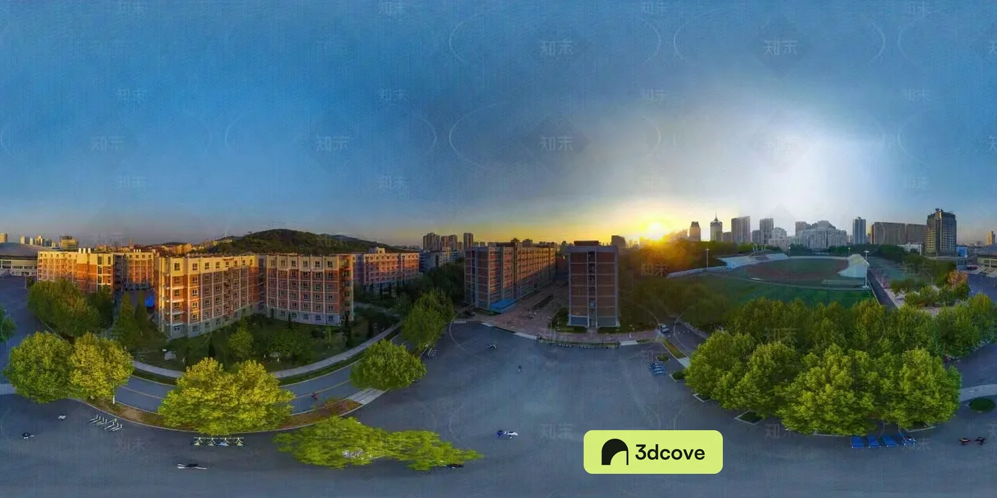A Cityscape At Sunset