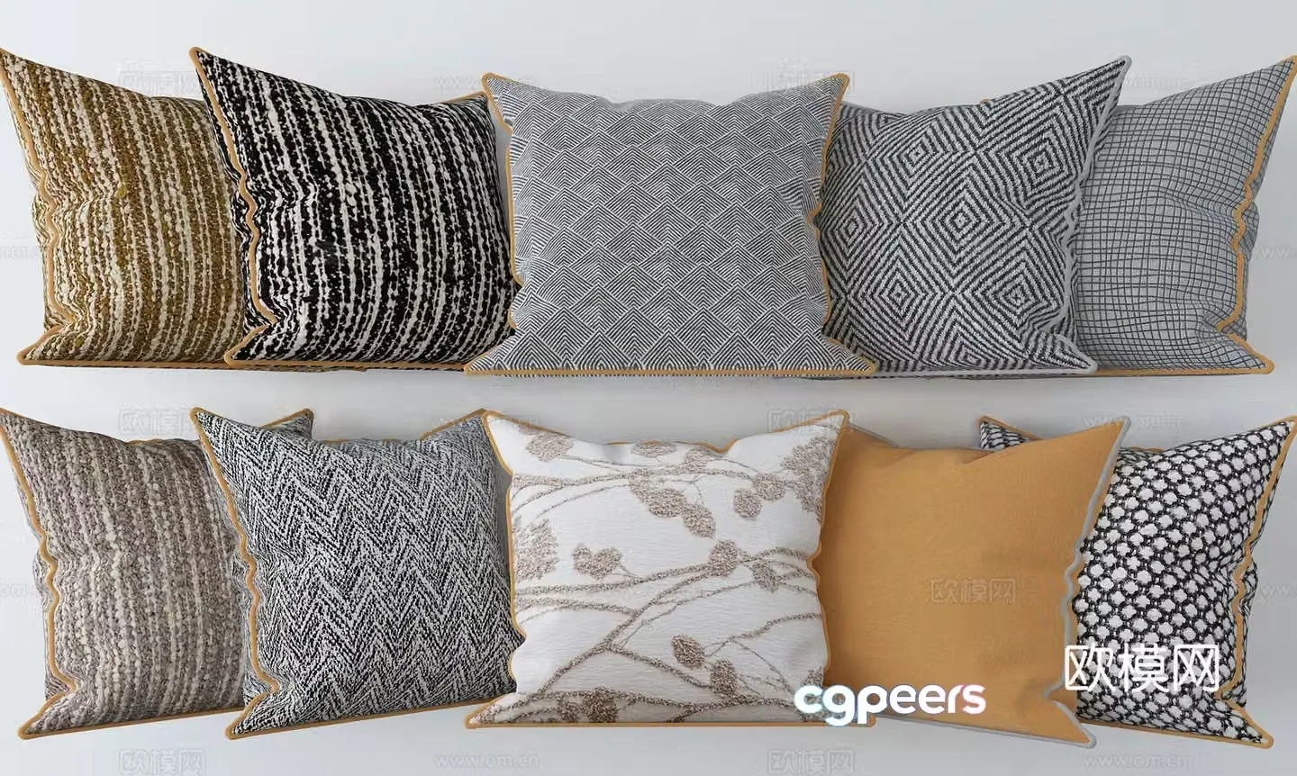 Square pillow pillow pillow 3D model
