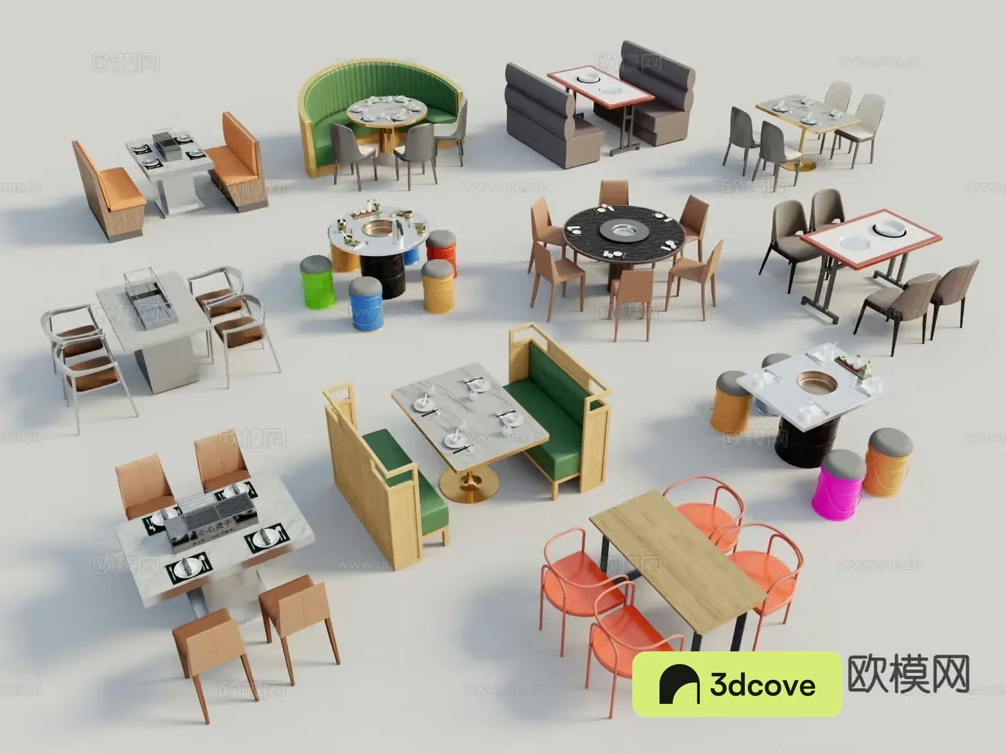Modern dining table and chairs