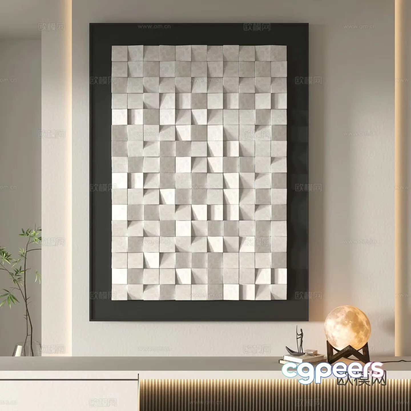 Decorative painting three-dimensional painting hanging painting 3D model