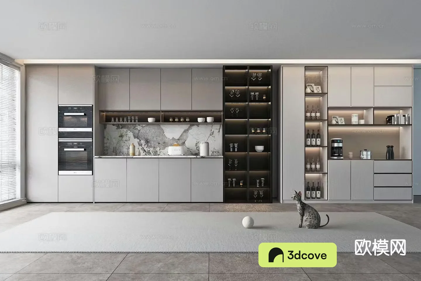 Modern sideboard wine cabinet restaurant cabinet
