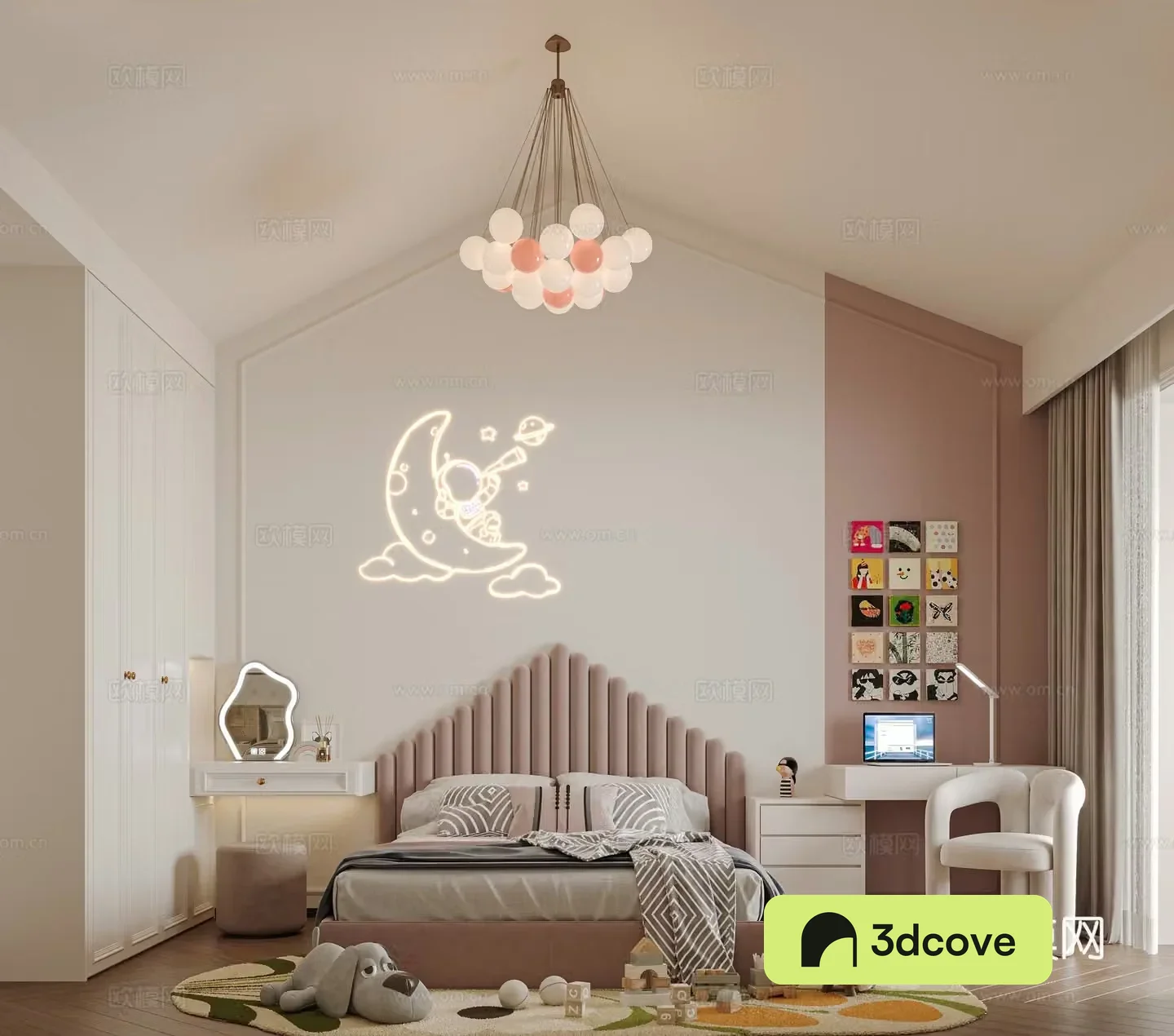 Modern children’s room girl’s room