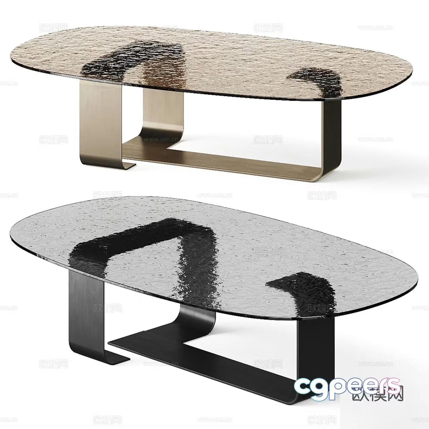 Calligaris glass coffee table 3d model