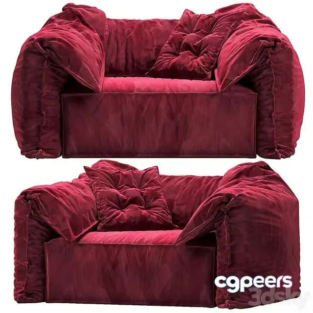 3ds Max Free – Baxter Casablanca 2 velvet sofa