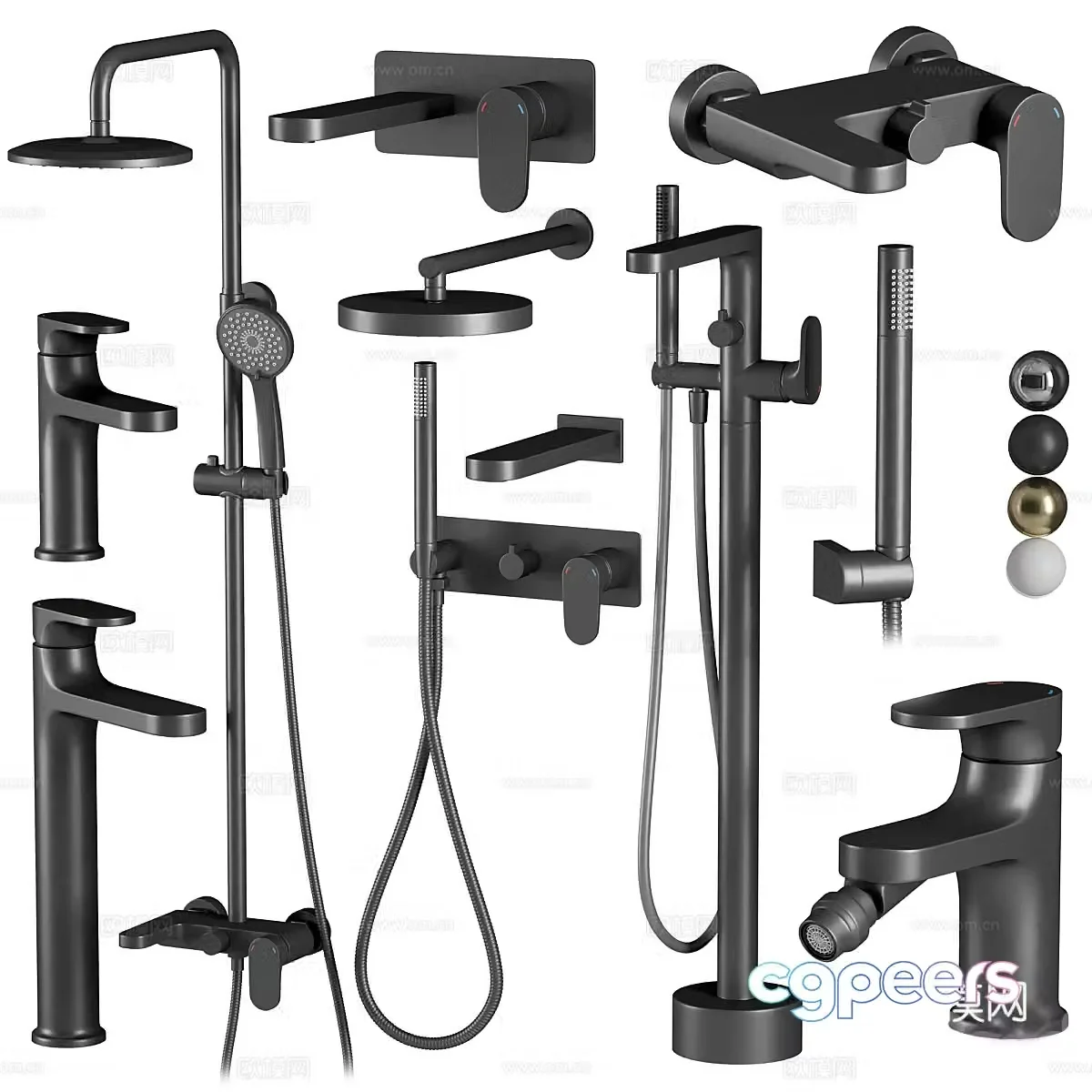 Modern bathroom sprinkler 3D model