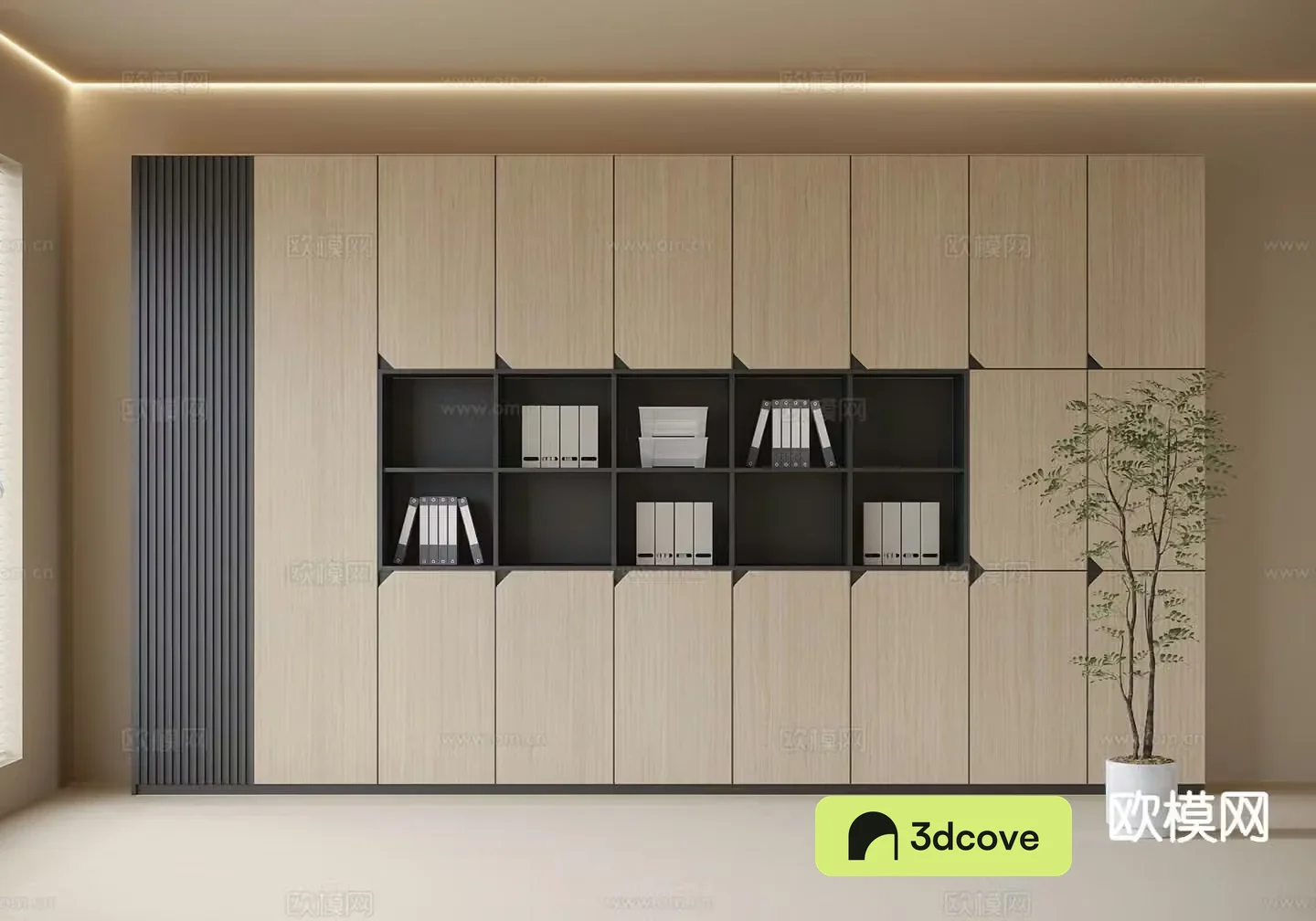 Modern office file cabinet locker bookcase