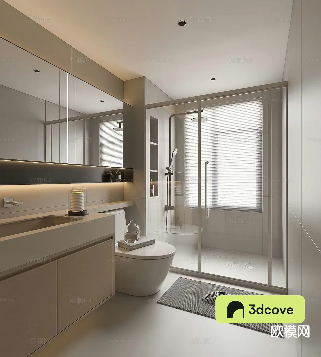 Modern bathroom toilet