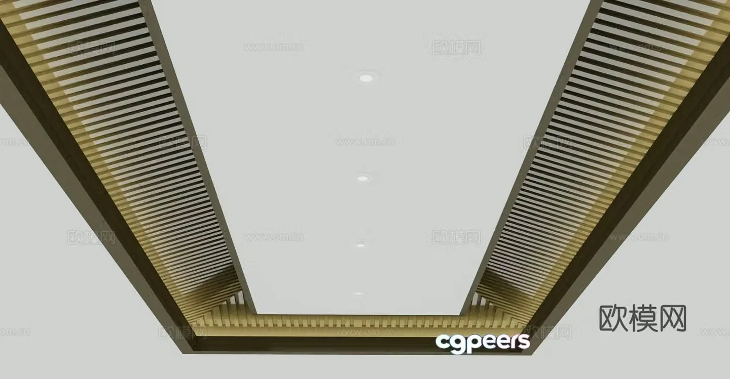 New Chinese style ceiling 3D model