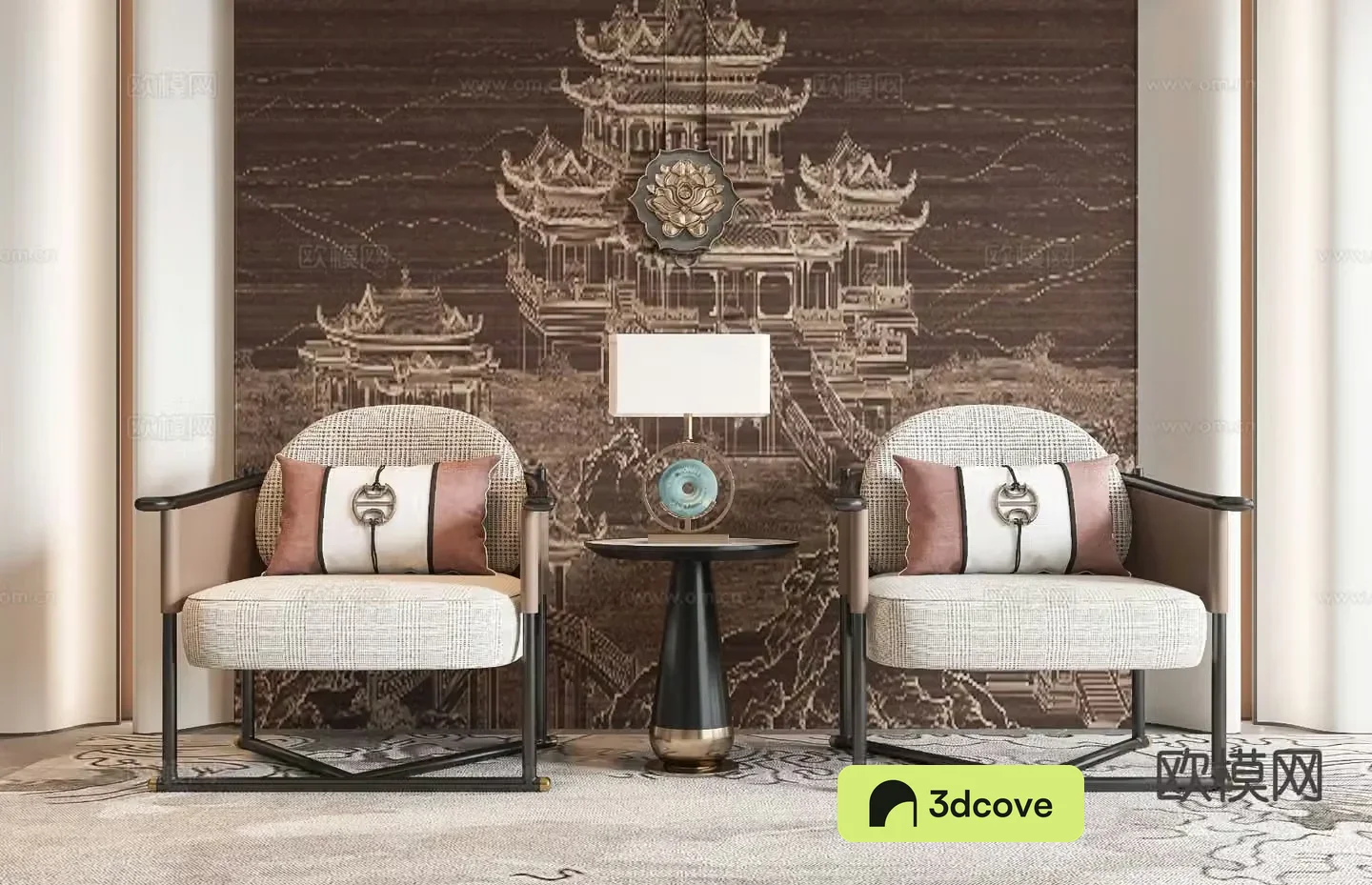 New Chinese style leisure chair armchair