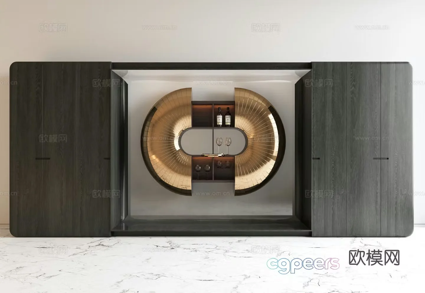 URCHIN Cabinet Wine Cabinet 3D Model