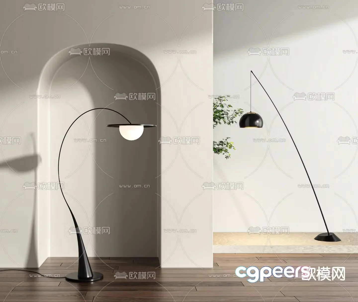 Floor lamp fishing lamp 3d model