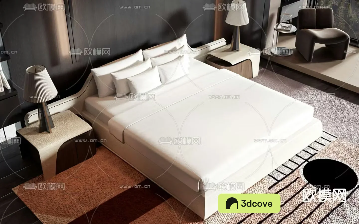 Modern double bed