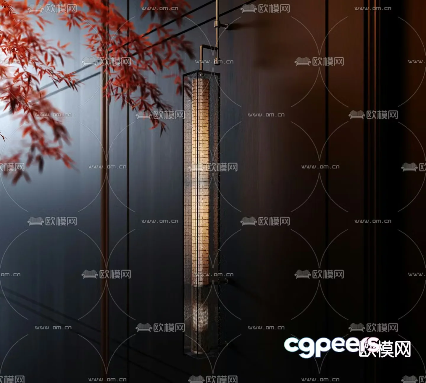New Chinese style wall lamp hollow wall lamp 3d model