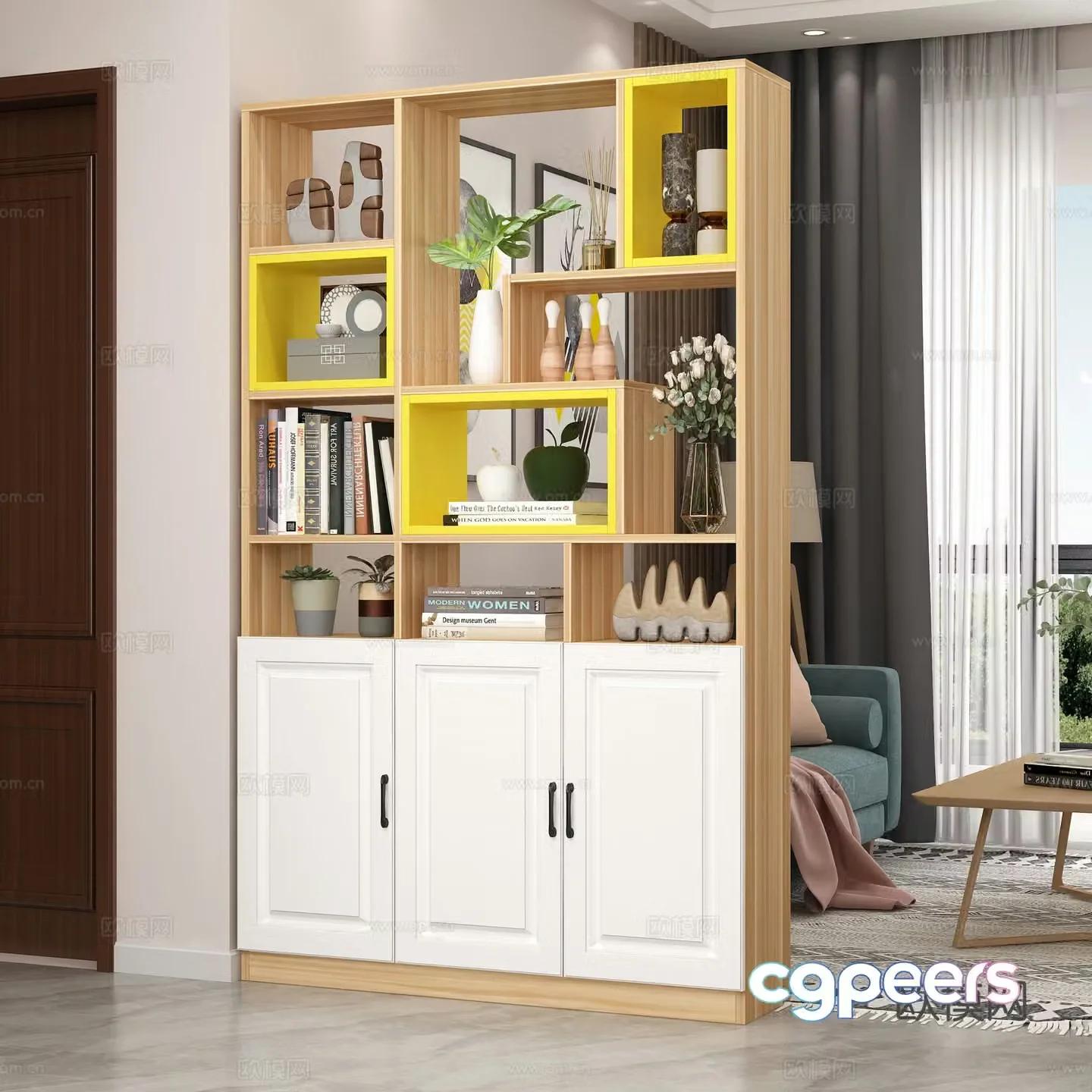 Modern entrance partition cabinet 3D model