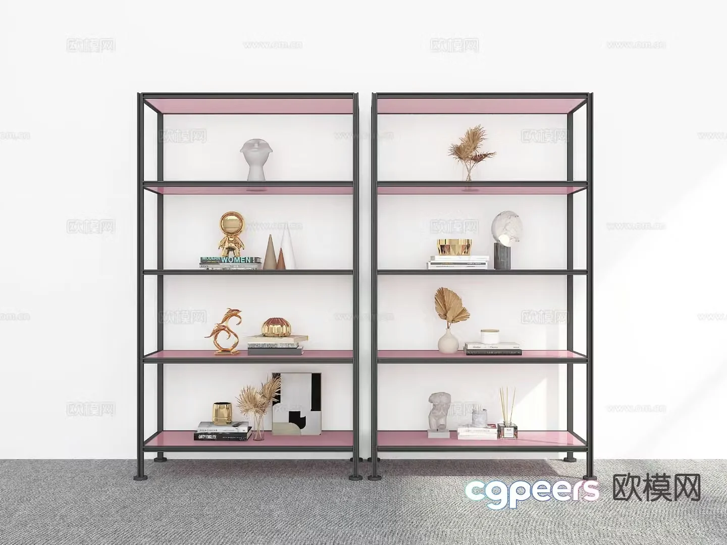 Modern storage rack storage rack 3d model