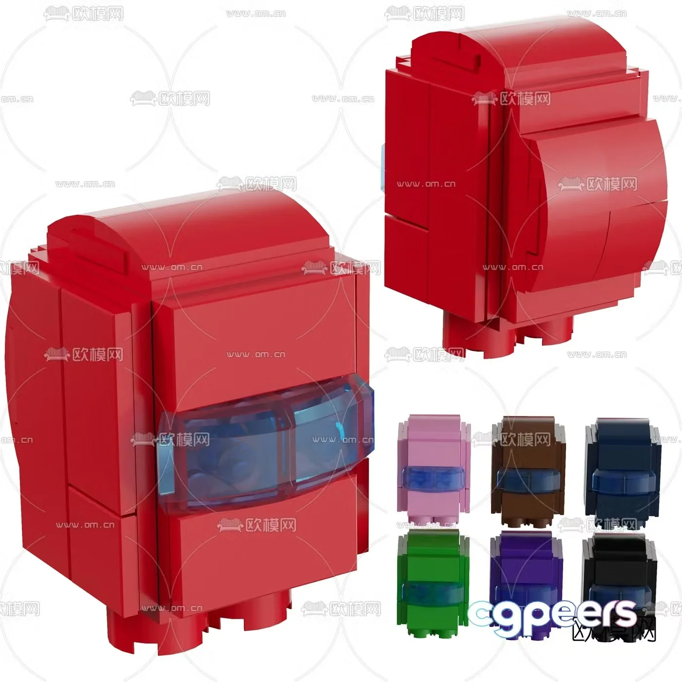 Modern children’s toy building blocks 3d model