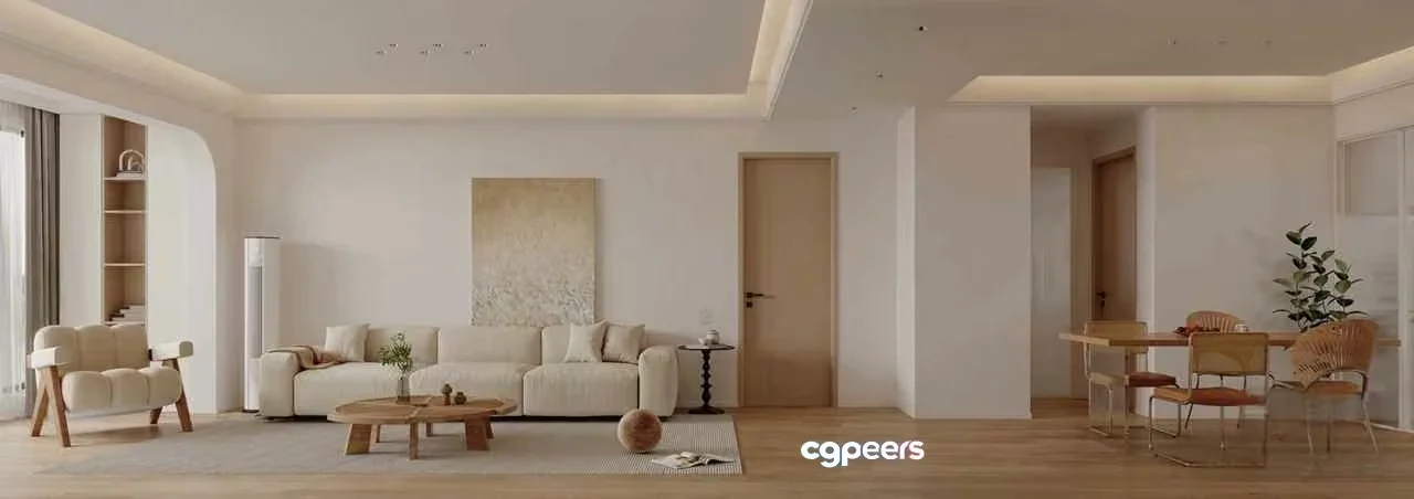 Modern Living Room 3D Model – 12491 – VRAY Render
