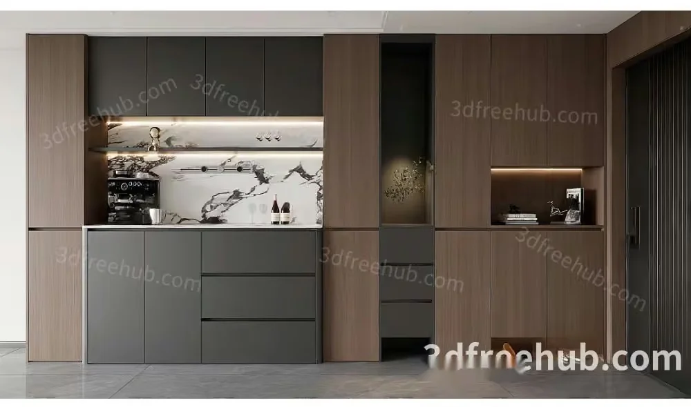 Modern Kitchen 3D Model – 18691 – VRAY Render