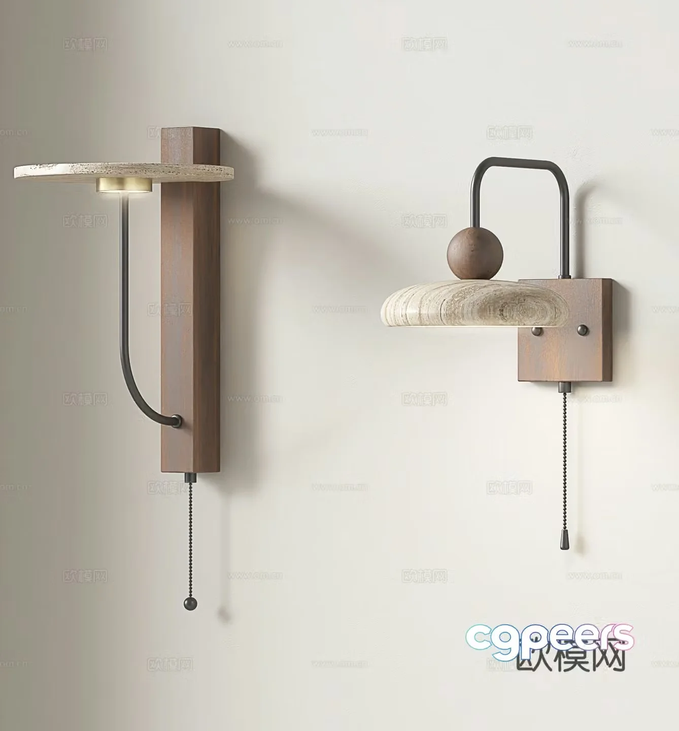 Medieval wall lamp retro wall lamp bedside wall lamp 3d model