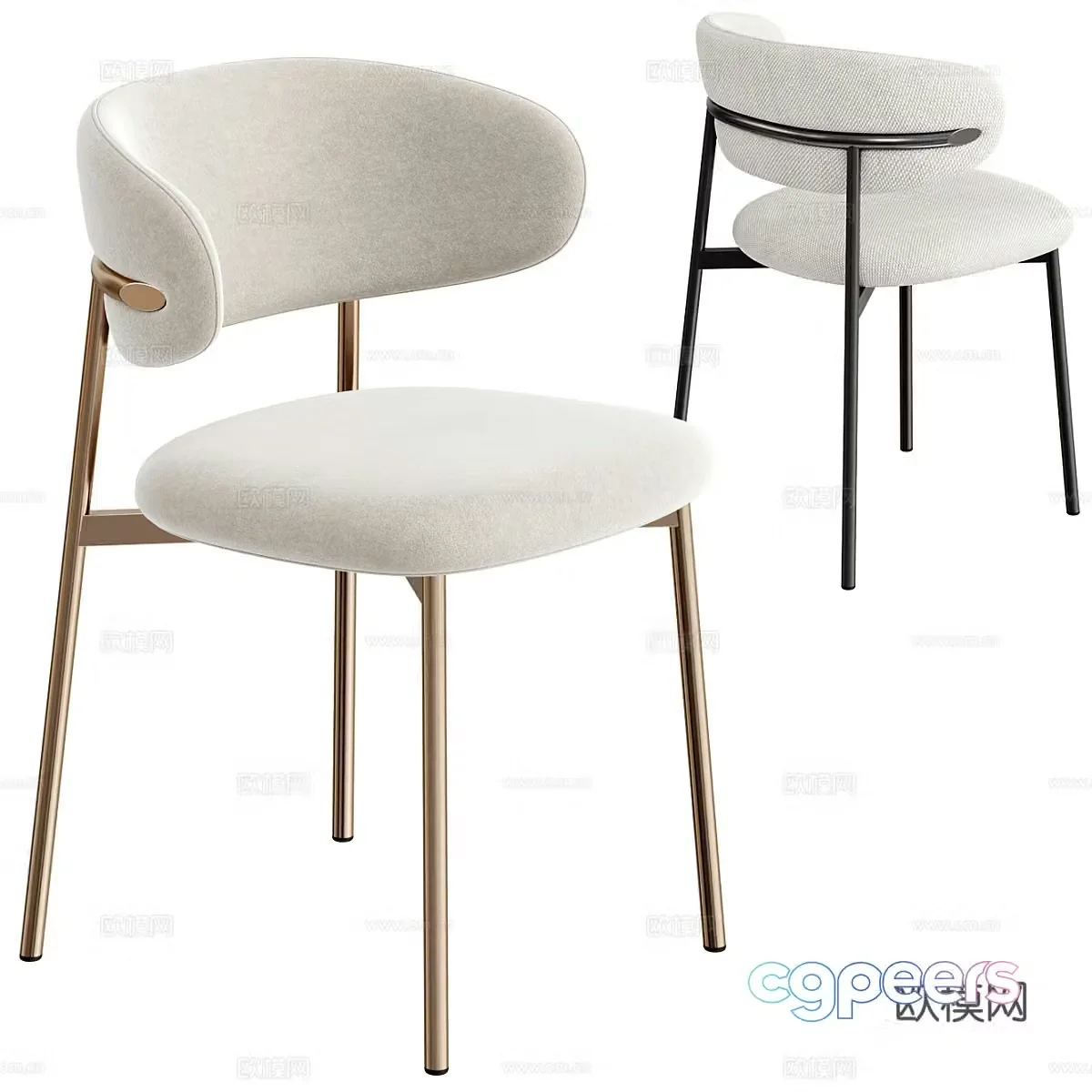 Modern single chair 3d model