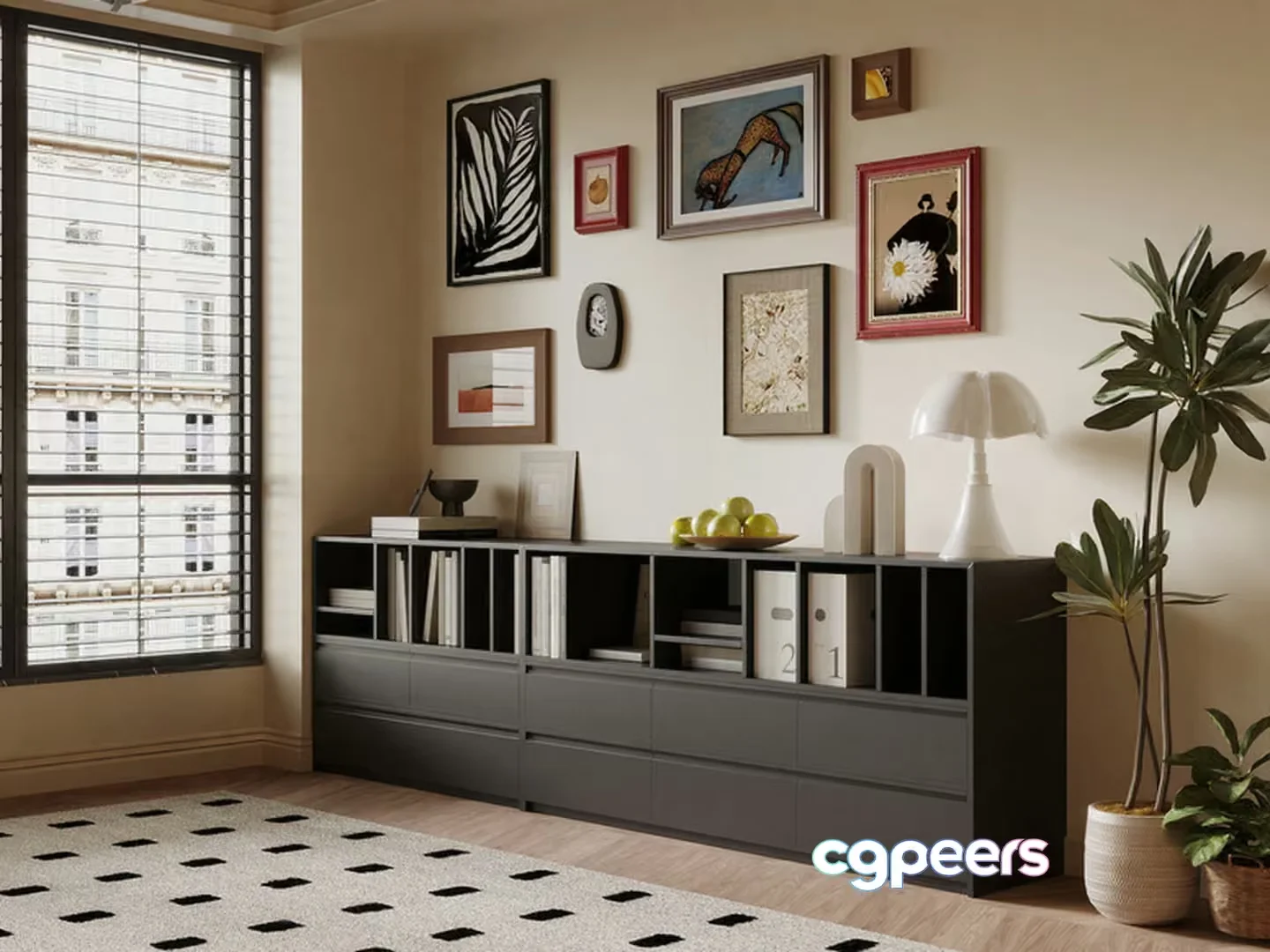 Modern Living Room 3D Model – 20068 – VRAY Render