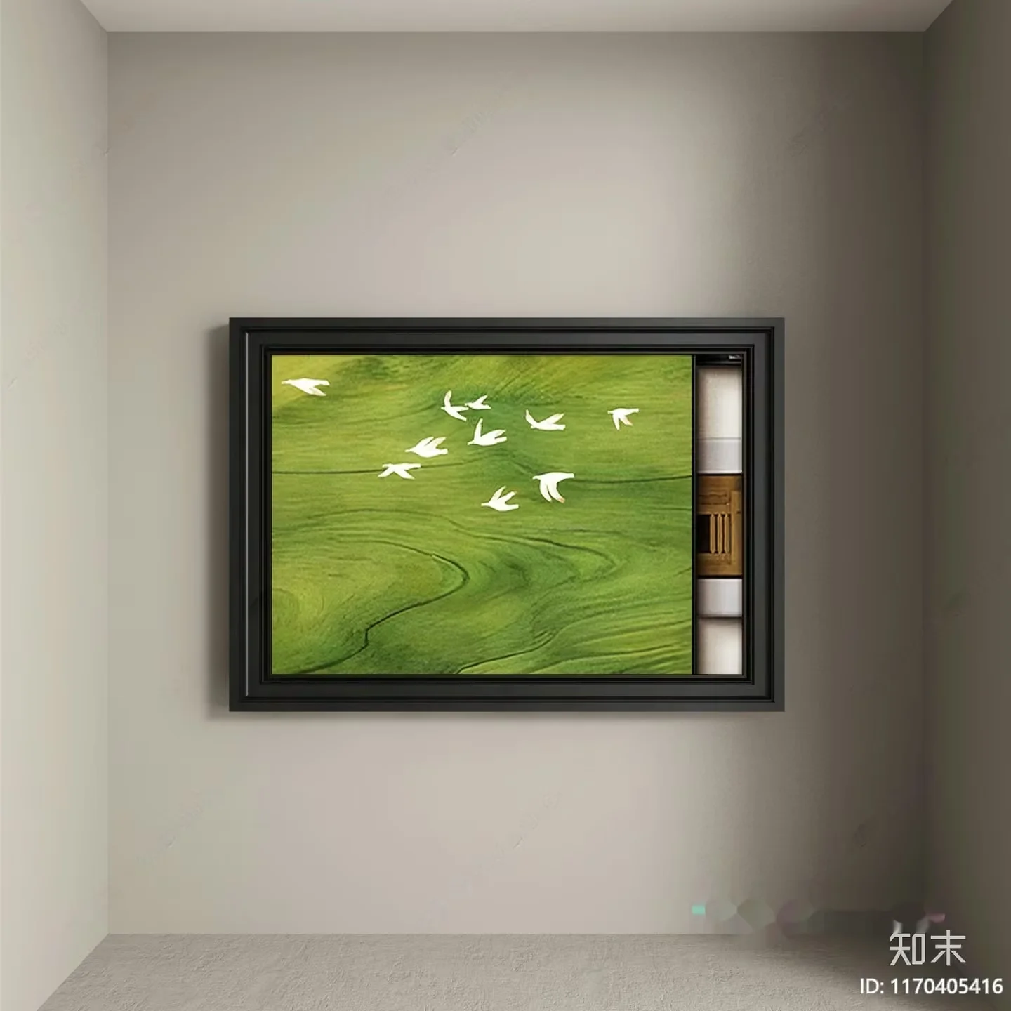 A Framed Picture Of Birds In Flight 3D Model – 2641 – VRAY Render