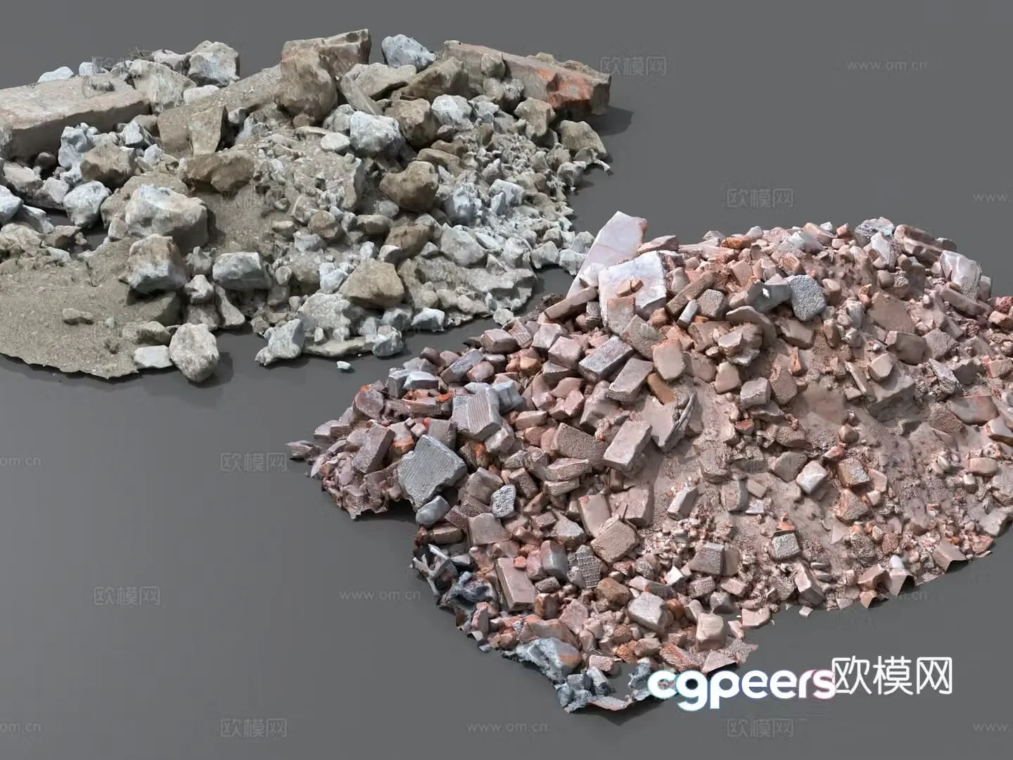 bricks stone red brick building materials brick concrete 3d model