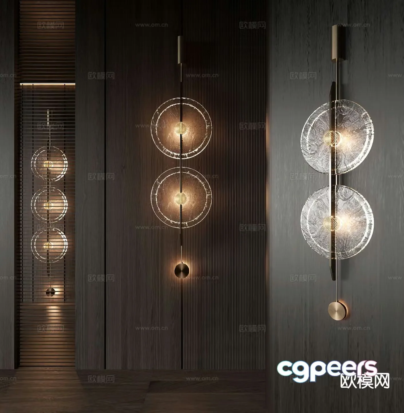 Light luxury wall lamp glass wall lamp 3d model