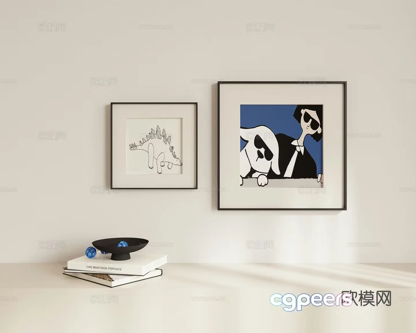 Combination hanging painting 3D model