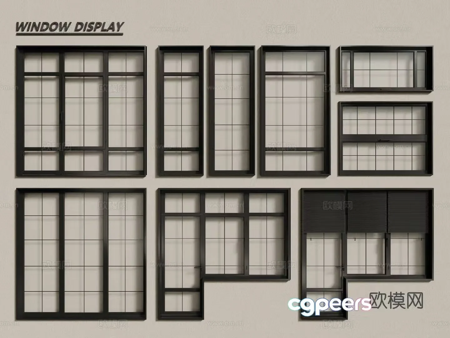 Modern windows casement windows floor-to-ceiling windows sliding windows 3d model