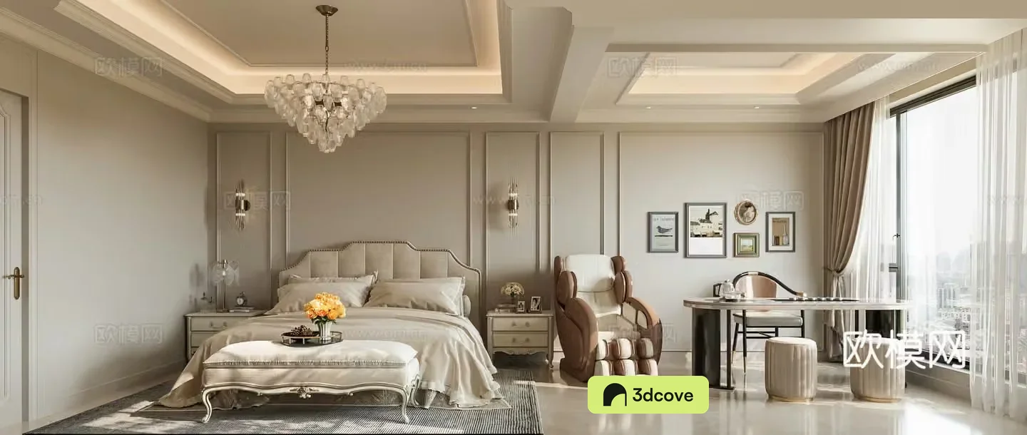 French home bedroom American home bedroom European home bedroom