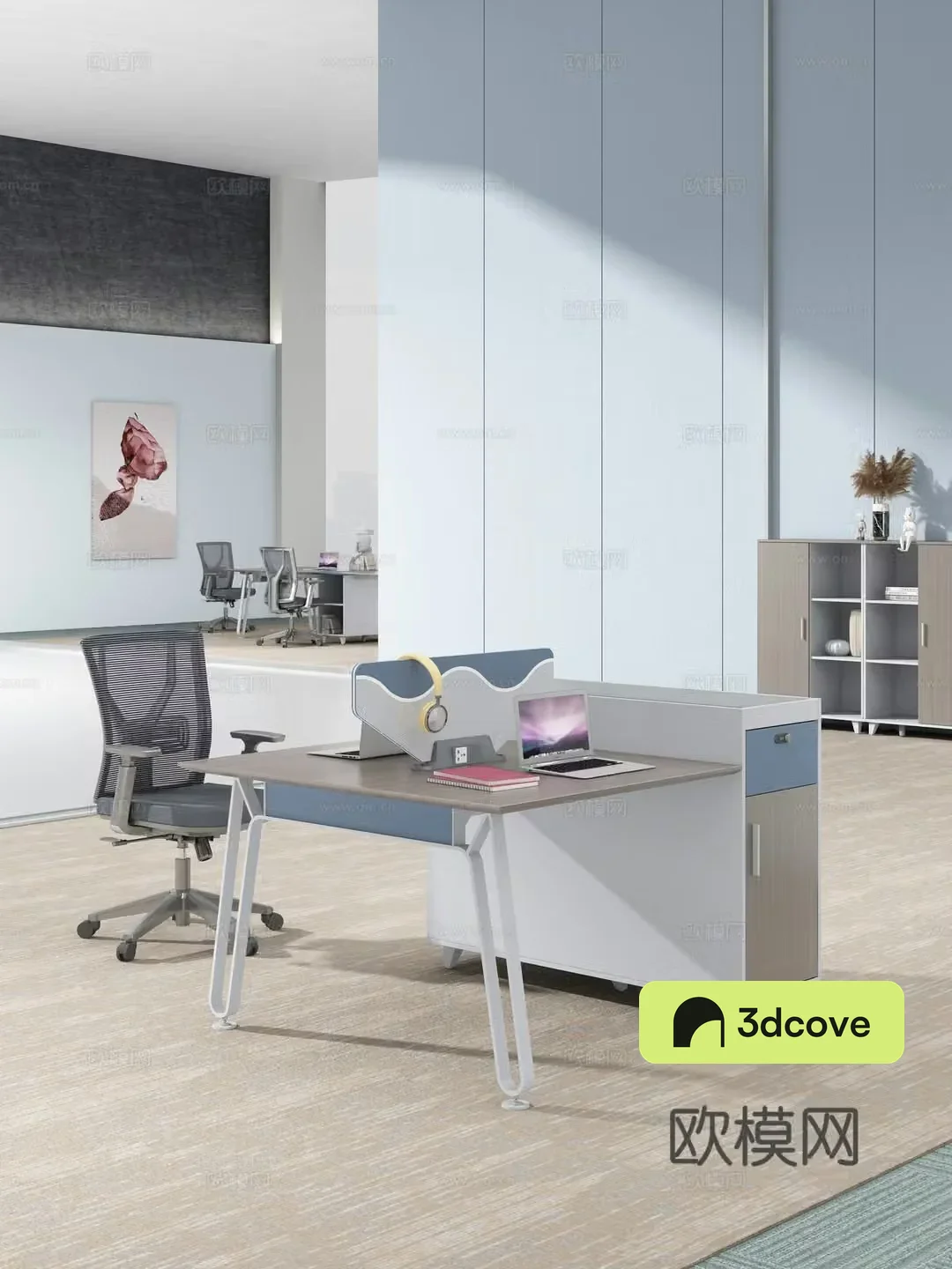 Working equipment office space office area staff desk and chair