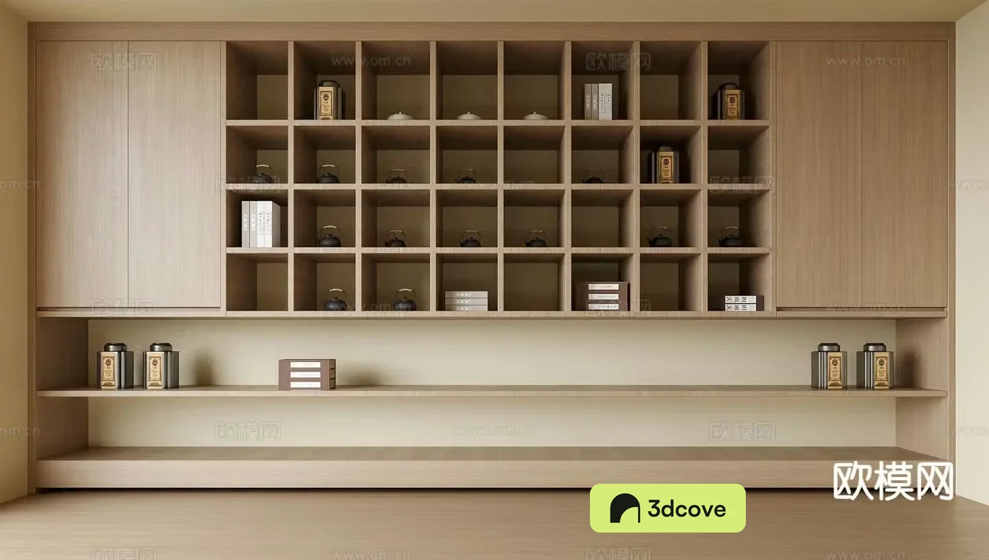 New Chinese style tea cabinet 3d model