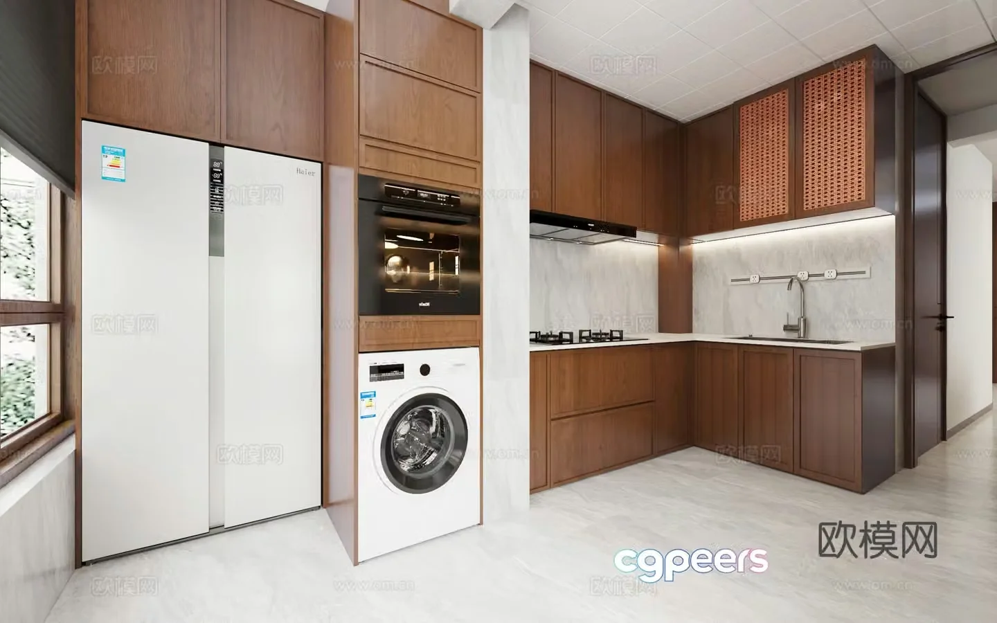 New Chinese kitchen 3D model