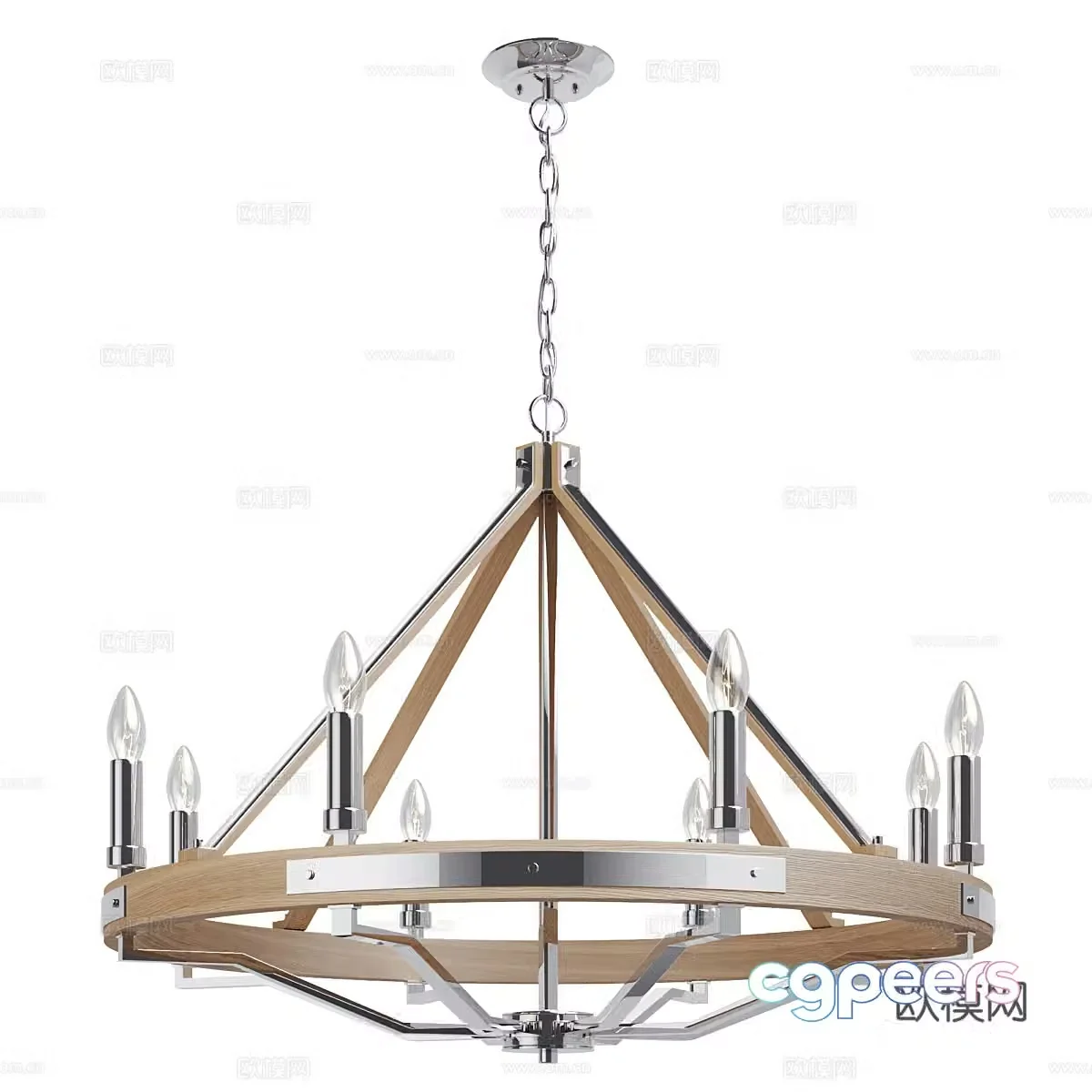 Nordic simple chandeliers dining chandeliers living room chandeliers wooden chandeliers 3D model