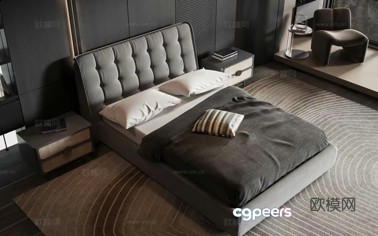 Modern style product bed 3d model
